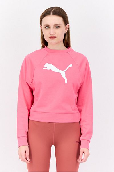 Puma Women Sportswear Fit Long Sleeves Outdoors Sweatshirt, Pink