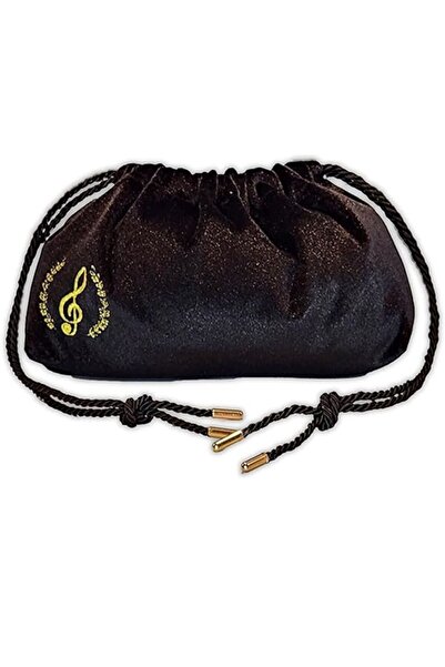 SB SizinBazar Kadıfe Büzgülü Siyah Makyaj Çantası