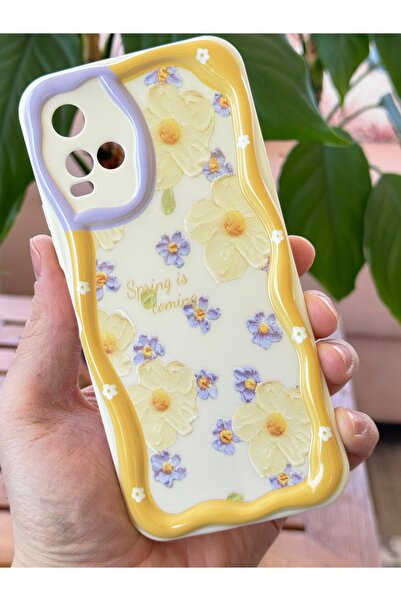 Fibaks Vivo Y21/Y21S Kılıf Tasarımlı Desenli Kamera Korumalı Papatya Çiçek Renkli Silikon Kapak