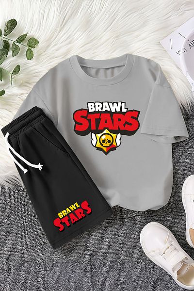 MYADA Premium Brawl Stars Colorful Printed 2-Piece Children's Set 23409
