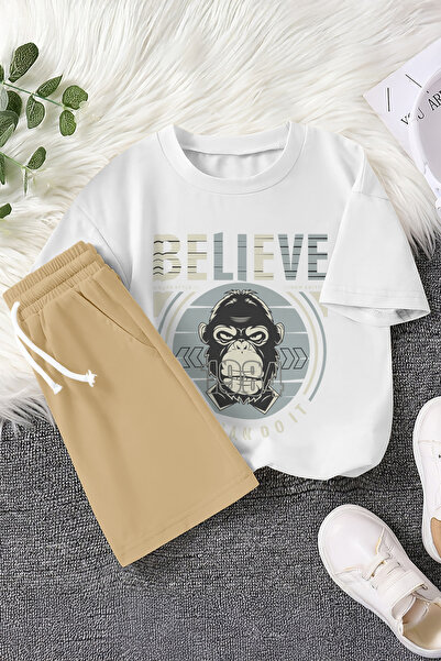 MYADA Новий сезон Believe Мавпа з принтом, дитячий комплект 2 шт. 22477