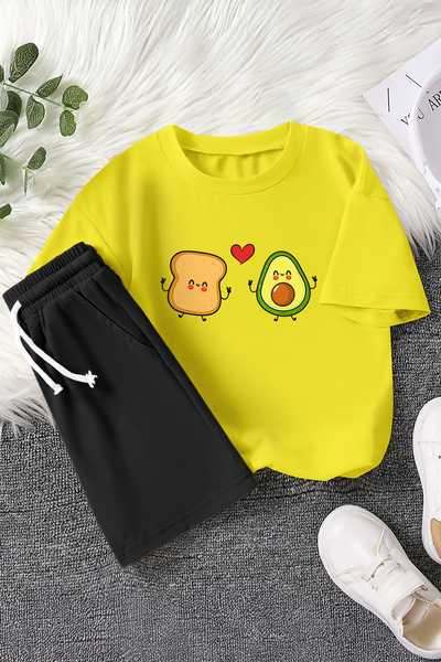 MYADA Nova sezona avokada i likova, štampani dvodelni dečiji set 23468