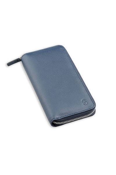 Hatemoğlu Navy Blue Floter 100% Genuine Leather Wallet