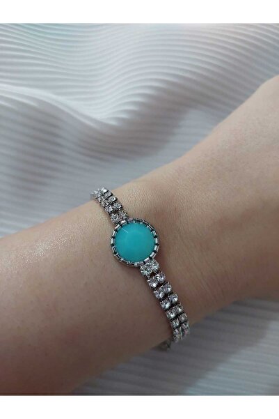 Avcıoğlu Aksesuar اسوارة نسائية حجر واحد موديل دائري حجر كريستال زركون اسوارة...