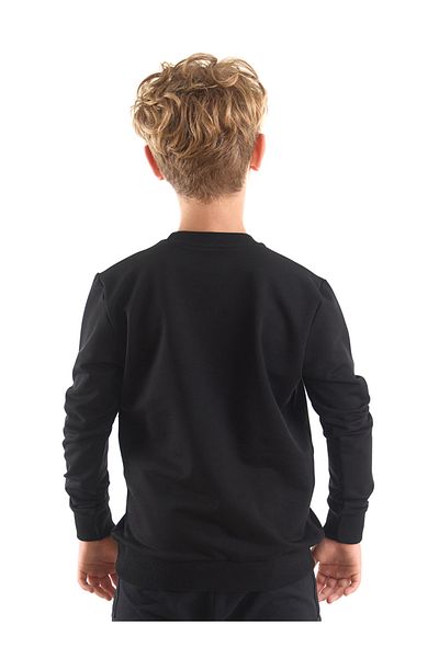 Denokids Scoop Jungen Sweatshirt, Schwarz