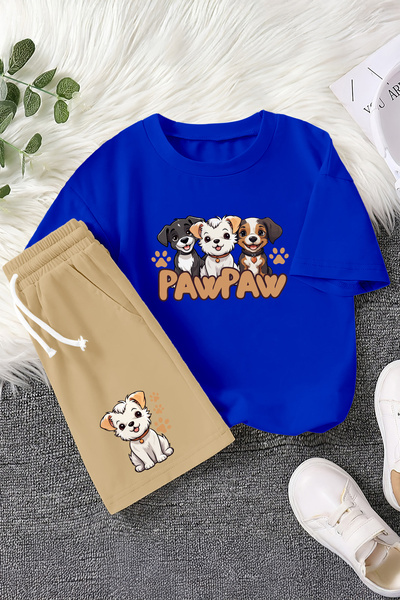 MYADA Pawpaw Slatki Pas Lik s Štampano Dvojdelni Dječji Set