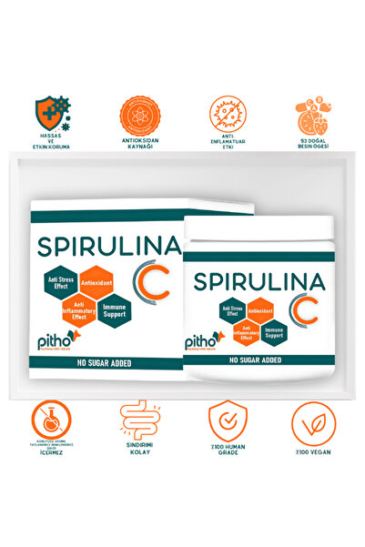 Pitho Spirulina C | Köpek Ve Kediler Için Doğal Antioksidan & Multivitamin Takviyesi 50 gr