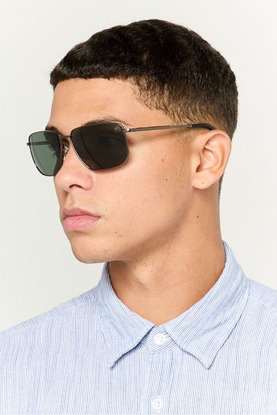 Timberland Men TB0001007R61 Rectangle Sunglasses, Green