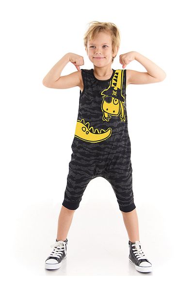 Denokids Overall mit Camouflage-Muster für Jungen mit Dinosaurier-Motiv