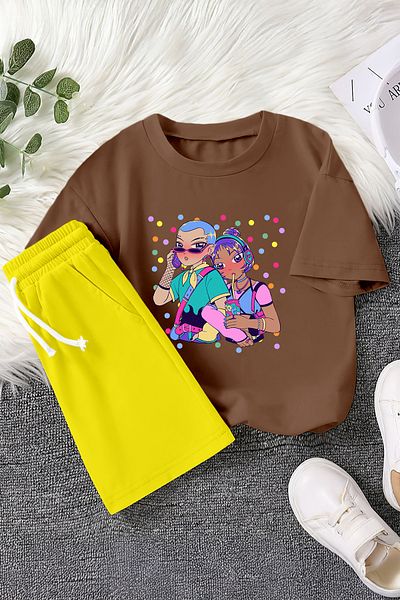 MYADA Детски костюм от 2 части с аниме готини момичета за нов сезон, 23472