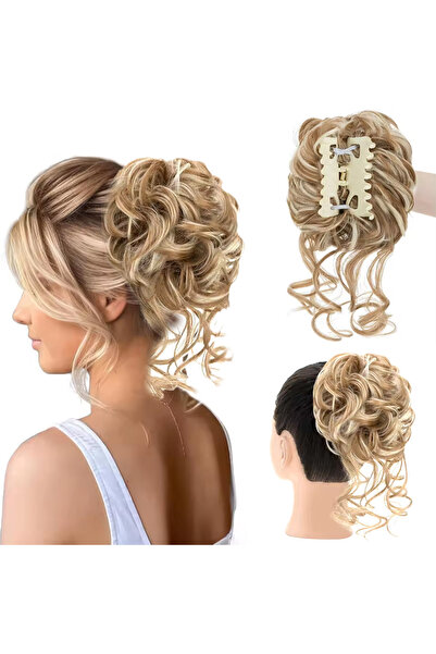 TAM TARZ Coc dezordonat cu coadă și cataramă / Coafură cu reflexe platină din...