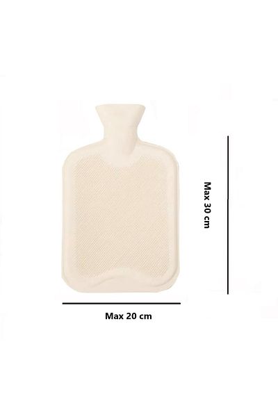 SB SizinBazar Grey Plush Cover - Detachable Hot Water Bag Cover Washable 2 Lt (Case Only)