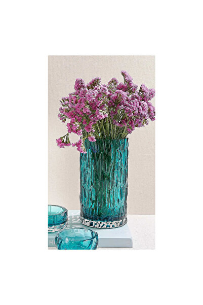 Paşabahçe Kabuk Vazo El Yapımı Yeşil Turkuaz El Yapımı Cam