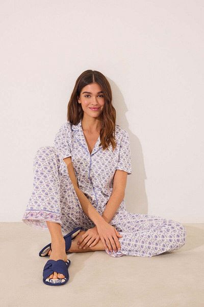 Women'secret 100% ivory cotton classic pyjamas
