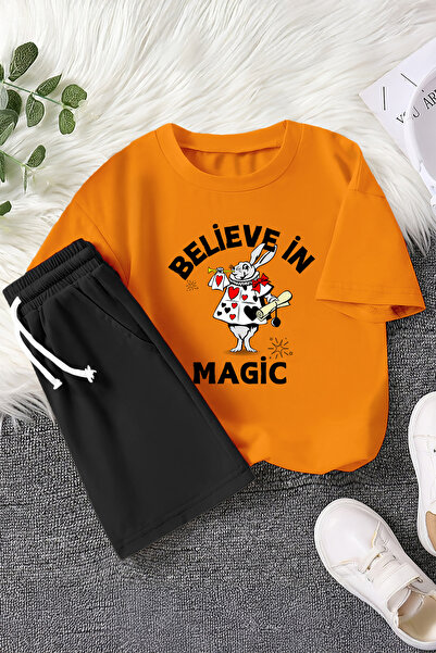 MYADA Новий сезон Believe in Magic Дитячий комплект з принтом кролика, 2 пред...