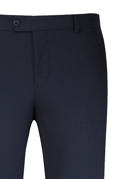 Hatemoğlu Παντελόνι από ύφασμα Navy Blue Regular Fit με πλαϊνές τσέπες
