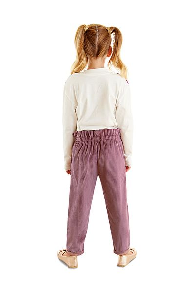 Denokids Giraffen-T-Shirt-Samthosen-Set für Mädchen