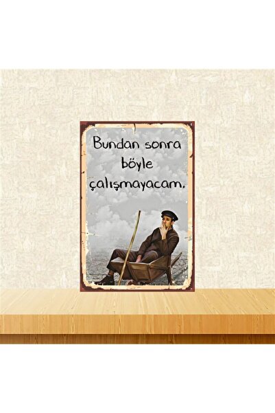 TAKIFİX Kemal Sunal Bundan Sonra Böyle 20-30 Cm Retro Ahşap Poster Tkfx4363