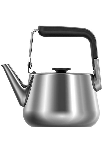 ALSAIF 1 liter durable and elegant sword teapot, ideal for serving tea and other types of tea. Silver color.
