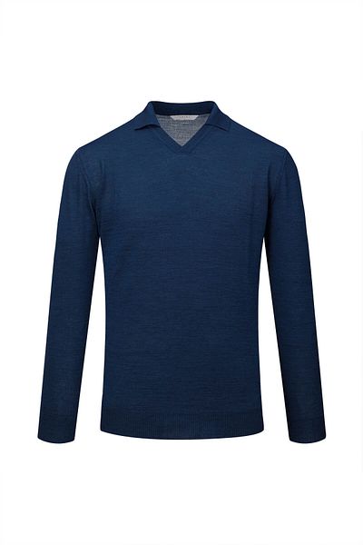 Hatemoğlu Μάλλινο πουλόβερ indigo Regular Fit Polo Neck
