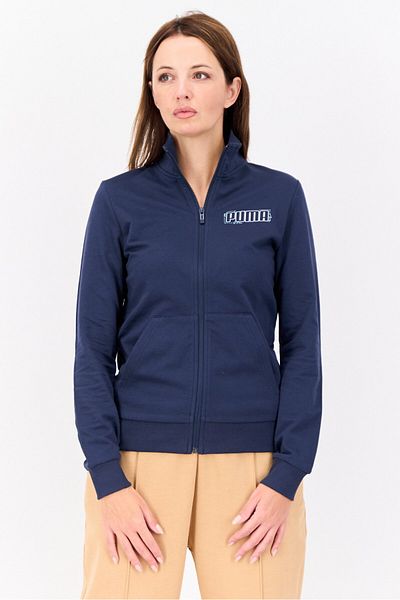 Puma Women Sportswear Fit Long Sleeves Outdoor Sweatshirt, Navy