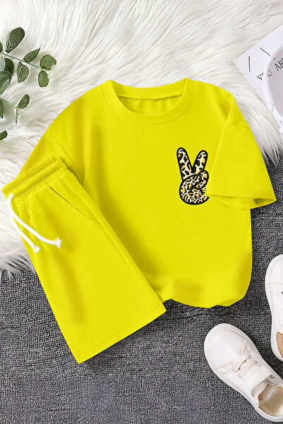 MYADA Nova sezona Mir Sa leopard printom Dvodelni dečiji set 23458