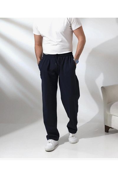 UYN SPORT Black Wide Leg Oversized Pattern Comfortable Wear Sweatpants