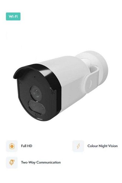TESLA Smart Outdoor Security Camera with Color Night Vision works with Google, Alexa & Tesla App