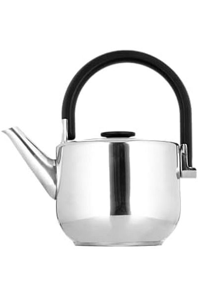 ALSAIF 1 liter durable and elegant sword teapot, ideal for serving tea and other types of tea. Silver color.