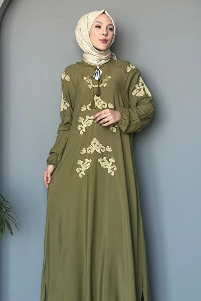 SaklıButik Hürrem Motif Nakışlı Elbise SK-8440