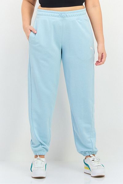 Puma Women Sportswear Fit Brand Logo Sweatpants, Sage Blue