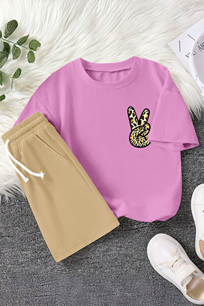 MYADA Nova sezona Mir Sa leopard printom Dvodelni dečiji set 23458