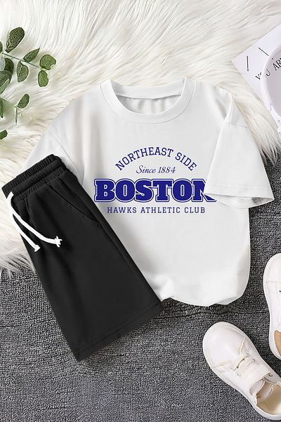 MYADA Premium Boston City Printed 2-Piece Children's Set 22940