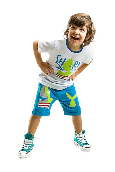 Denokids Sada chlapeckých triček Shark Island