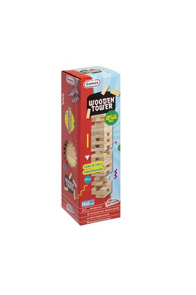 GRAFİX Wooden Jenga-style Tower Game