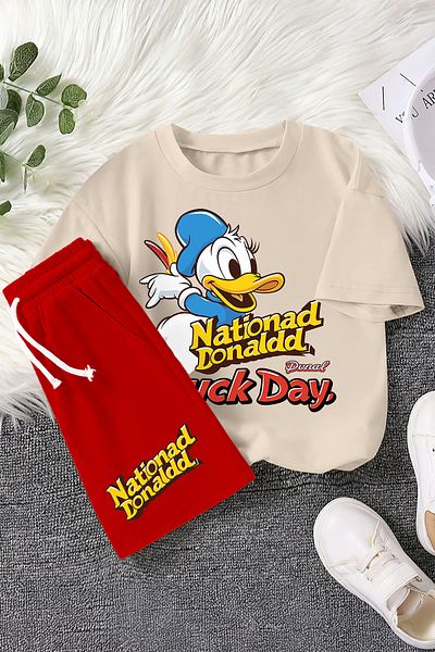 MYADA Premium National Day Duck Printed 2-Piece Children's Set 22467