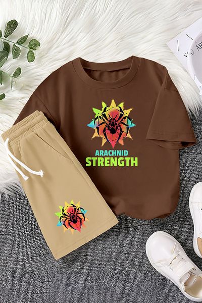 MYADA Детски комплект от 2 части с надпис „Паяк“ Premium Strength 23009