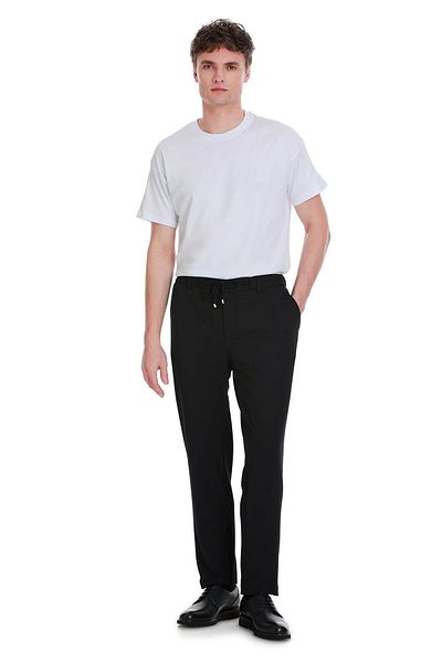 Hatemoğlu Παντελόνι Jogger Dynamic Fit Navy Blue με πλαϊνές τσέπες