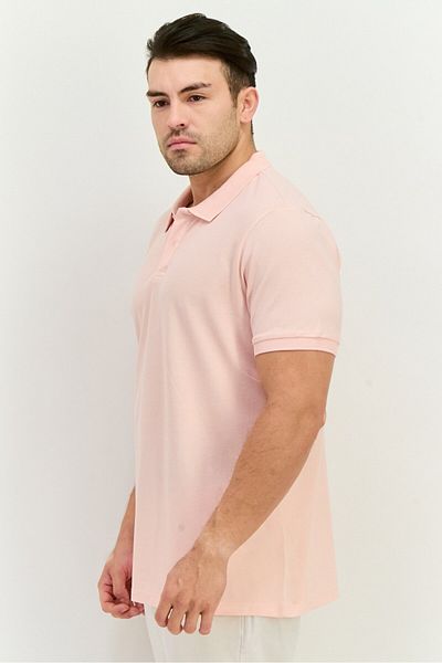 Riders by Lee Men Regular Fit Solid Short Sleeves Polo Shirt, Light Pink