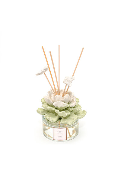 Trilya 150 ml Yeşil Çiçek Taşlı Bambu Çubuklu  Jasmin Whisper Oda Kokusu