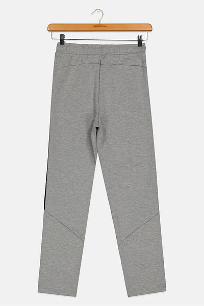 Puma Kids Boy Slim Fit Drawstring Sweatpants, Grey/Black