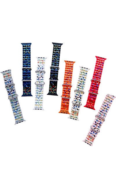 PSGT Apple Watch Uyumlu 42/44/45/49mm Seri 1/2/3/4/5/6/se/7/8/9 Ve (46MM SERİ 10) Kordon Loop Ocean