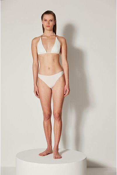 Penti Weißes Triangel-Bikini-Set von Puccini mit Accessoire-Details aus Metall – Free Masur Collection