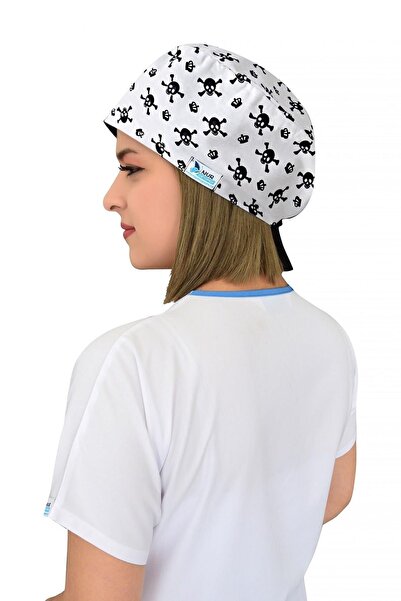 Nur Ortopedi Unisex Kurukafa Desenli Cerrahi Doktor Hemşire Hastane Cerrahi B...