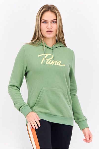 Puma Women Regular Fit Long Sleeves Outdoor Hoodie, Sage Green