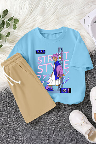 MYADA Premium Street Style Anime Štampano Dvodijelni dečiji set 22980