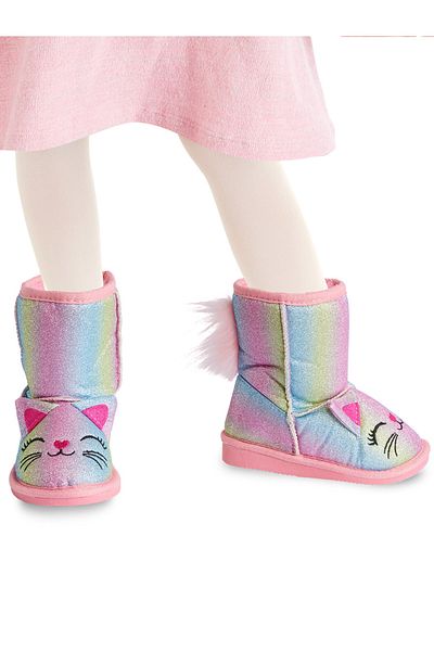 Denokids Glittery κοριτσίστικες μπότες σε χρώμα Cat