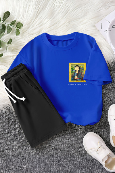 MYADA Premium umetnički napisan mačka Stol Štampano Dvodelni dečiji set 22751