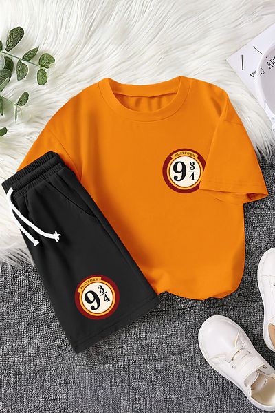 MYADA New Season Platform 9 3/4 Printed Colorful 2-Piece Children's Suit 23406