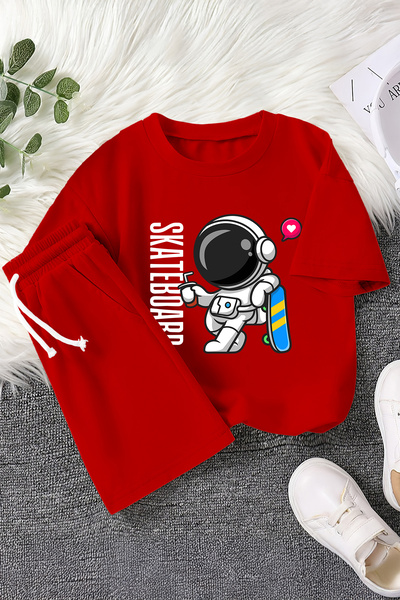 MYADA Новий сезон Скейтборд з написом «Астронавт» з принтом, 2-х частинний ди...